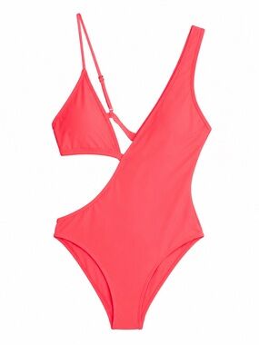 Matte Collection Coral Cutout One-Piece Swimsuit – Size Large NWOT
